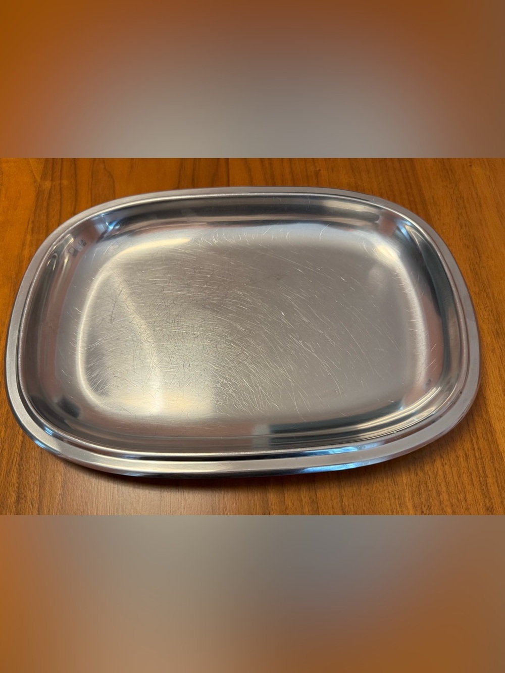 Cultura Sweden MCM Stainless Steel Serving Dish/Platter Signed by Designer